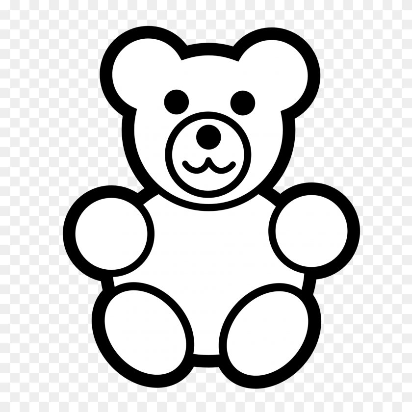 1880x1880 Медведь Черный И Белый Мармеладный Медведь Черно-Белый Клипарт - Черный Медведь Png