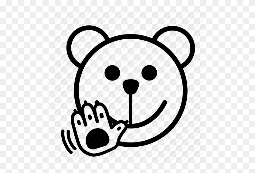 512x512 Bear, Bye, Bye Bye, Emoji, Gomti, Good Bye, Wave Icon - Wave Emoji PNG