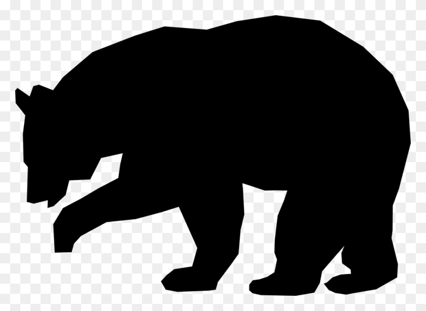 960x683 Bear Clipart Black And White - Bear Standing Up Clipart