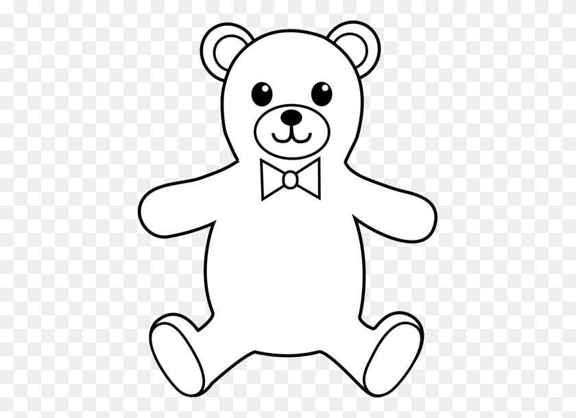 437x550 Bear Clipart Black And White - Cub Clipart Black And White