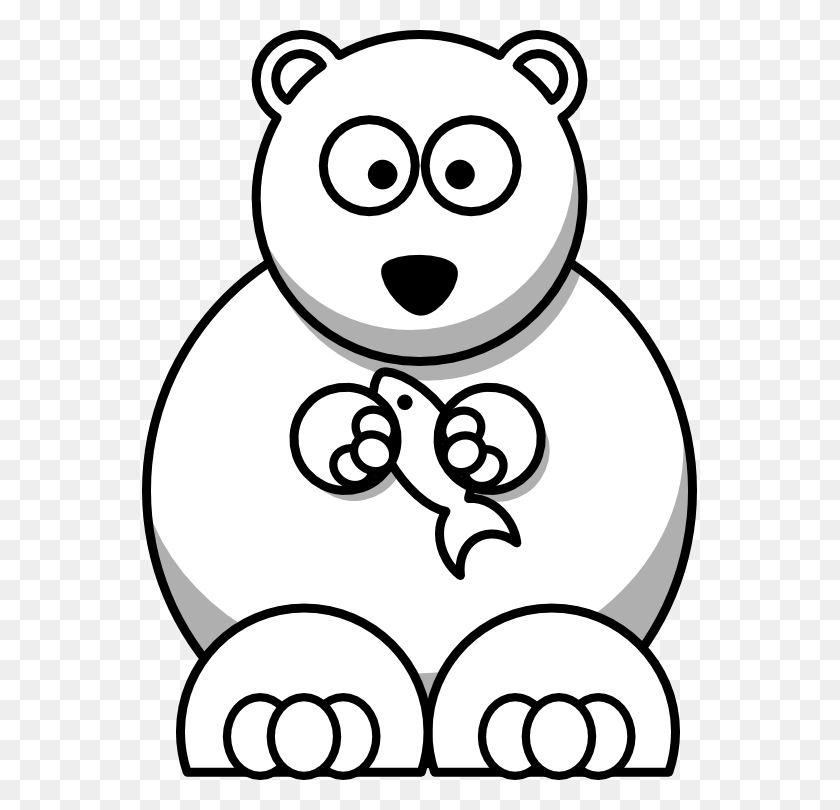 555x750 Bear Clipart Black And White - Dory Clipart Black And White