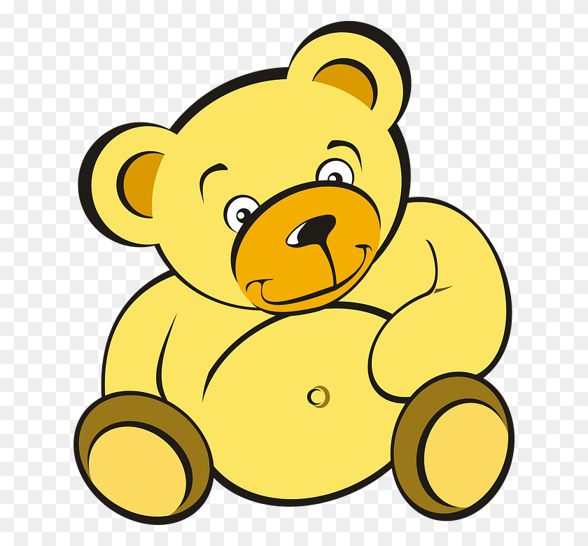 630x720 Bear Cub Clipart Stuffed Bear - Teddy Bear Clip Art Free