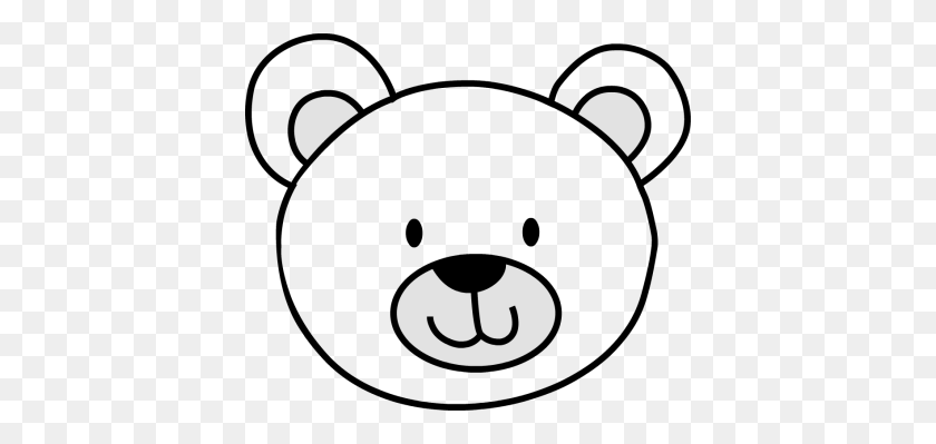 400x339 Bear Face Clipart - Cute Teddy Bear Clipart