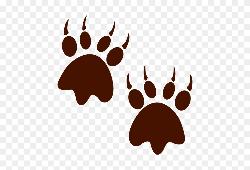 512x512 Bear Footprint Animal - Bear Paw PNG