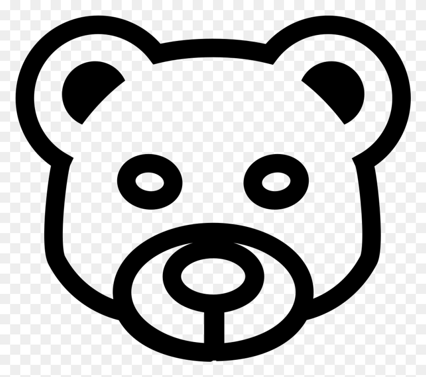 981x861 Bear Head Frontal Outline Png Icon Free Download - Bear Head PNG