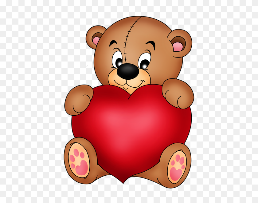 478x600 Bear Heart Clipart, Explore Pictures - Teddy Bear PNG