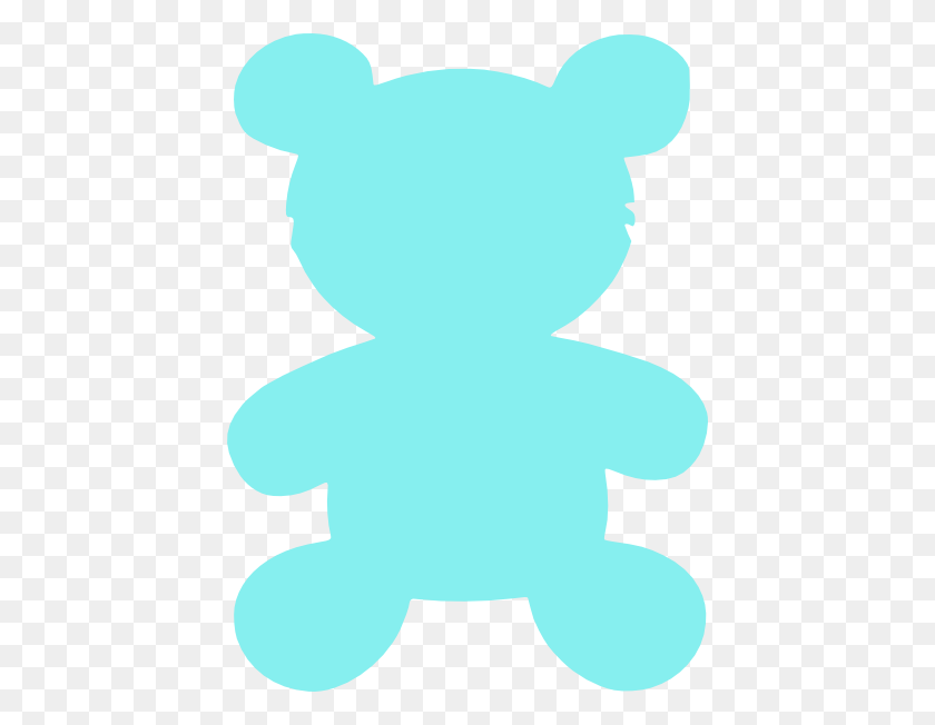 432x592 Медведь Контур Синий Картинки - Медведь Контур Клипарт