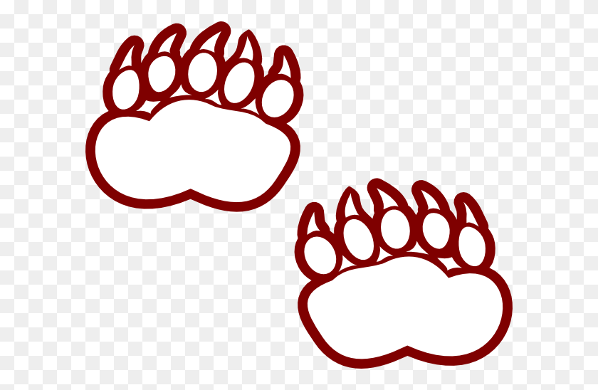 600x488 Bear Paw Clip Art - Dog Paw Clipart Black And White