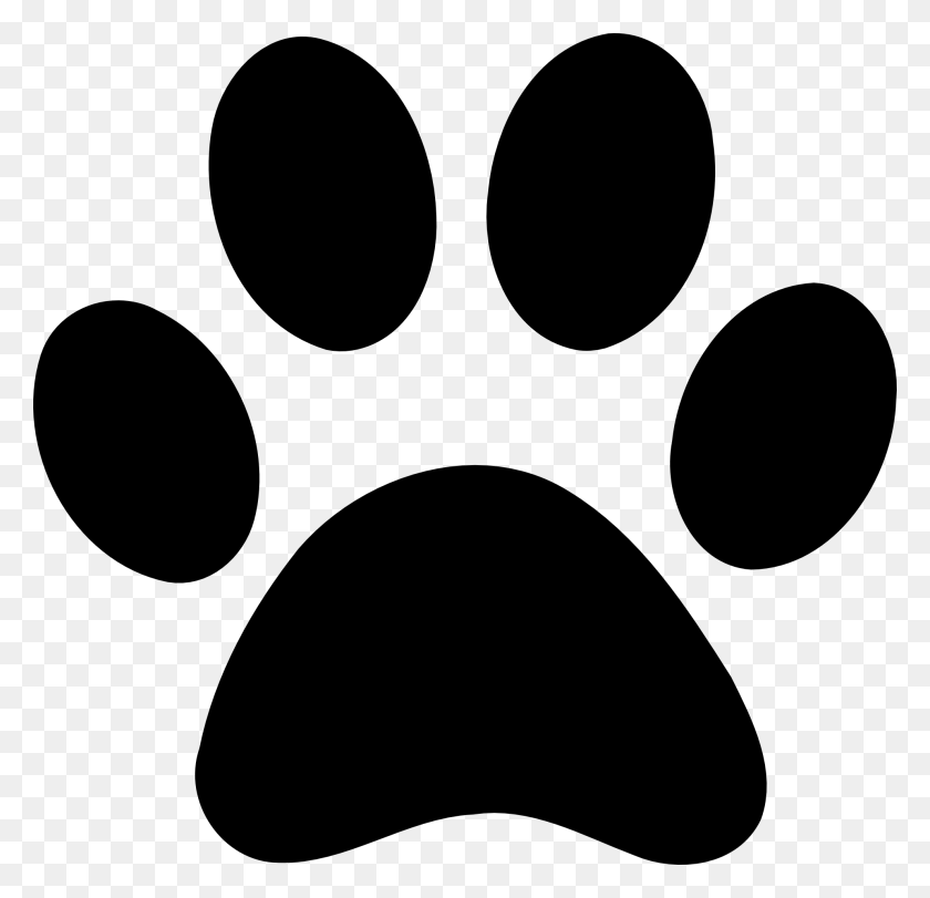 1979x1906 Bear Paw Print Clip Art - Grizzly Bear Clipart Black And White