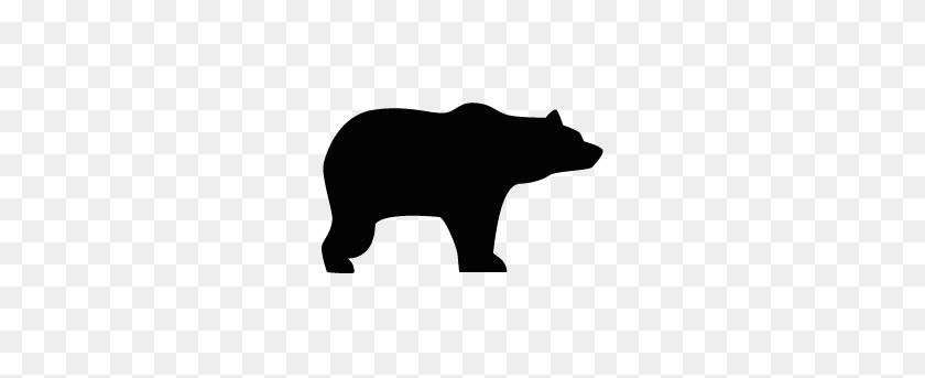 283x283 Bear Silhouette Bear Silhouette Clipart - Woodland Bear Clipart