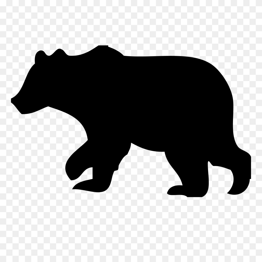 1869x1869 Медведь Силуэт, Силуэт Медведя Стоковые Фотографии Rf Медведь - Мама Медведь Клипарт Черно-Белый