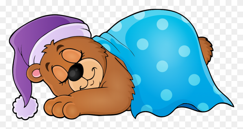 1001x496 Bear Sleep Royalty Free Clip Art - Sleep Clipart