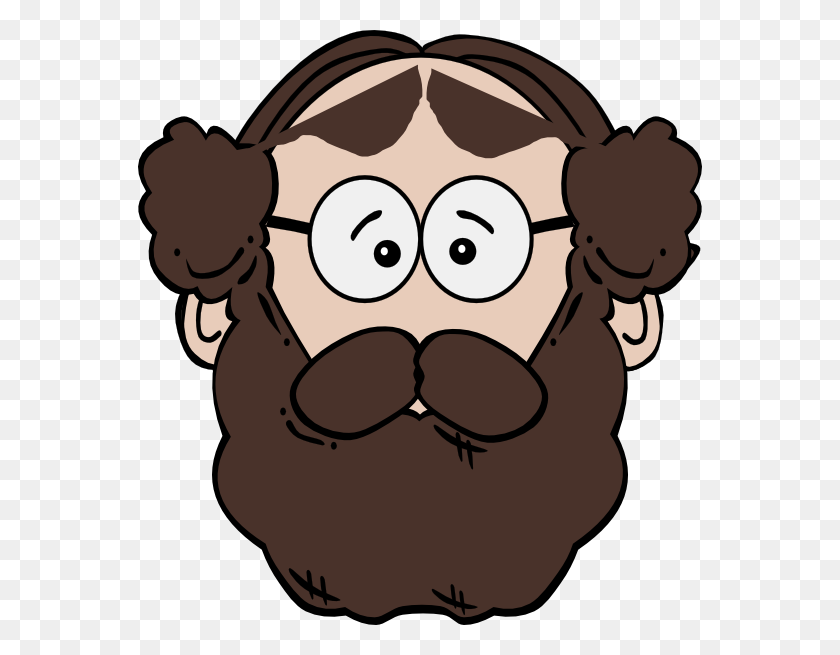 564x595 Beard Clipart - Long Hair Clipart