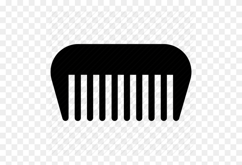 512x512 Beard Comb Clip Art - Comb Clipart Black And White