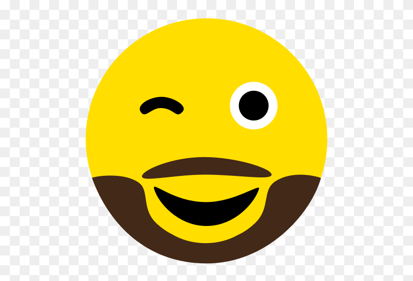512x512 Beard, Emoji, Eyes, Face, Naughty Icon - Eyes Emoji PNG