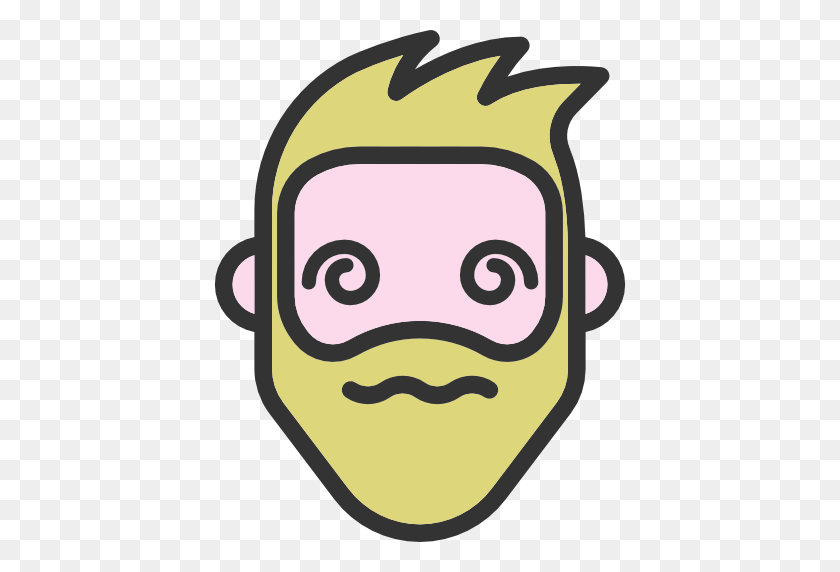 512x512 Beard, People, Facial Hair, Hipster, Emoticons, Heads, Feelings - Confused PNG