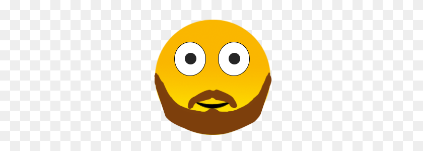 320x240 Beard Smiley Emoji - Wet Emoji PNG