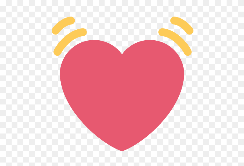 512x512 Бьющееся Сердце Emoji Для Facebook, Электронная Почта Sms Id Emoji - Heart Emojis Png