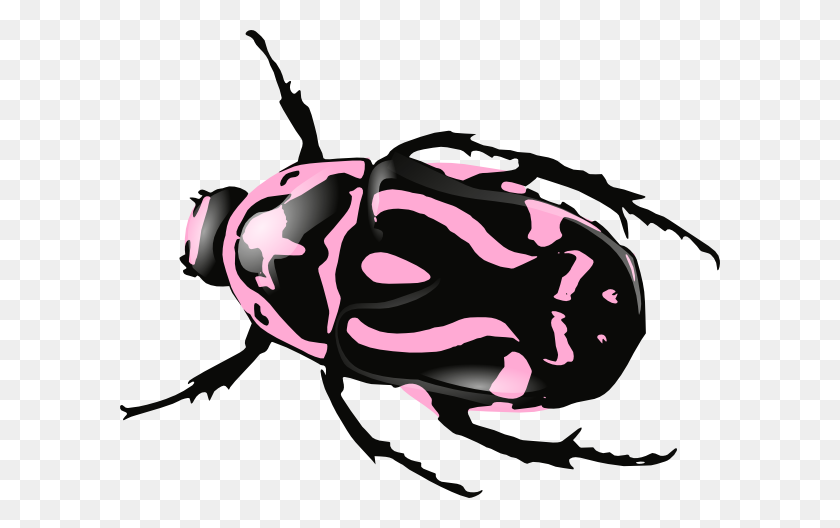 600x468 Beatle Clipart Pink - Volkswagen Beetle Clipart