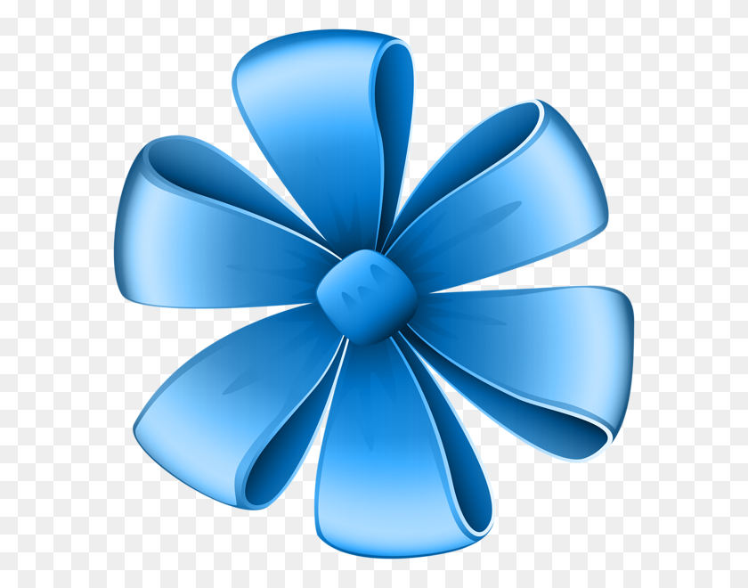 590x600 Beautiful Blue Bow Png Clip Art - Blue Bow Clipart