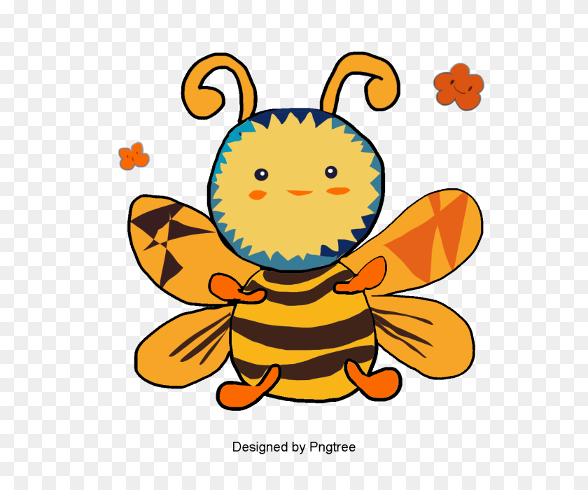 640x640 Beautiful Cool Cartoon Cute Hand Painted Animal Bees, Beautiful - Cute Animal PNG