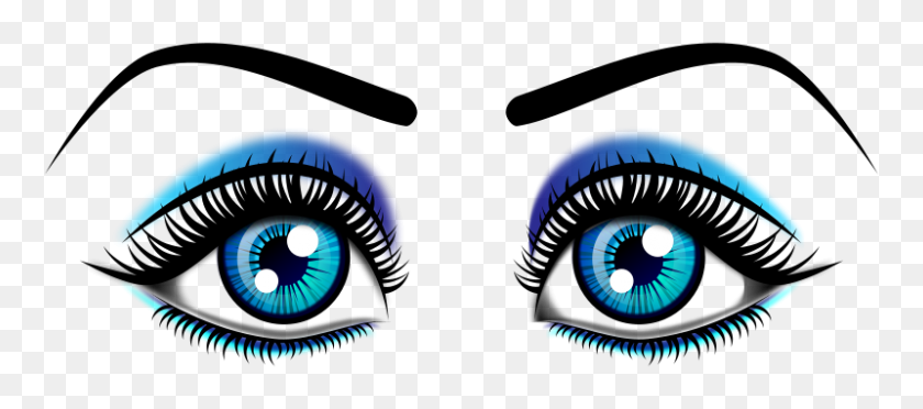800x320 Beautiful Eyes Png - Blue Eyes PNG