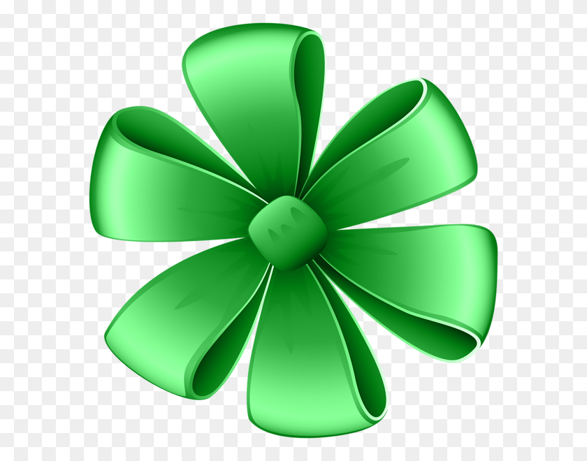 590x600 Beautiful Green Bow Png Clip Art - Green Bow PNG
