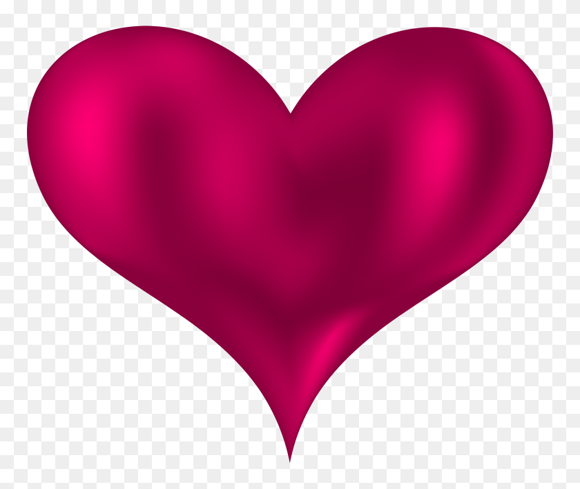 5000x4165 Beautiful Heart Pink Png Clipart - Pink Heart PNG