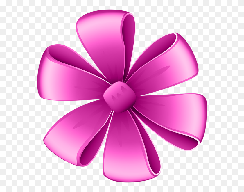 590x600 Beautiful Pink Bow Png Clip Art - Pink Bow PNG