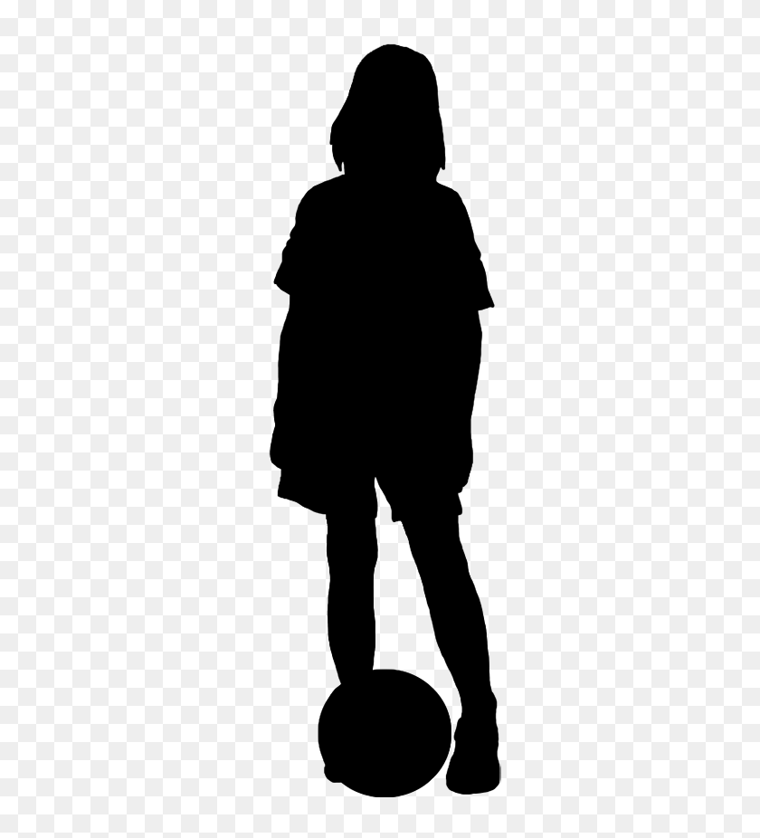 310x866 Beautiful Silhouettes Of Children - Girl Silhouette Clipart