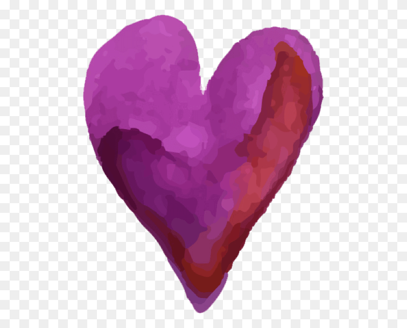 497x618 Beautiful Watercolor Heart Stickers - Watercolor Heart PNG