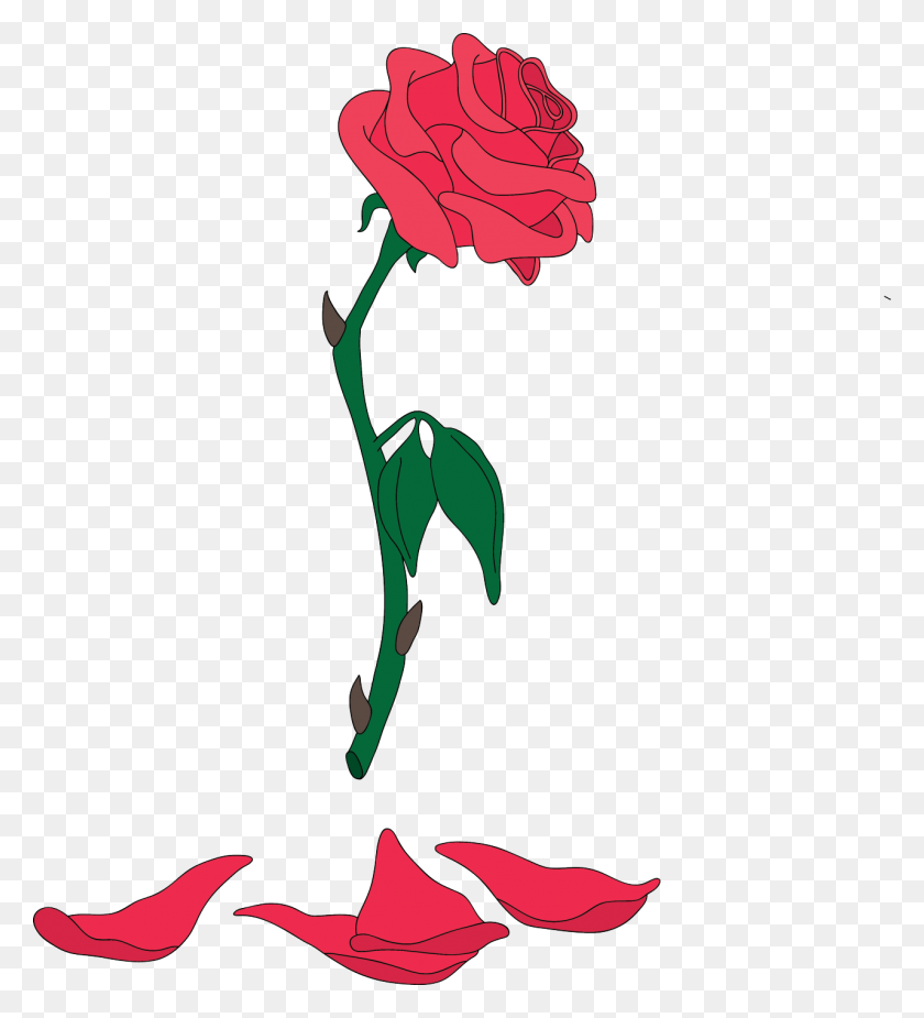 1280x1421 Png Красавица И Чудовище Роза Клипарт