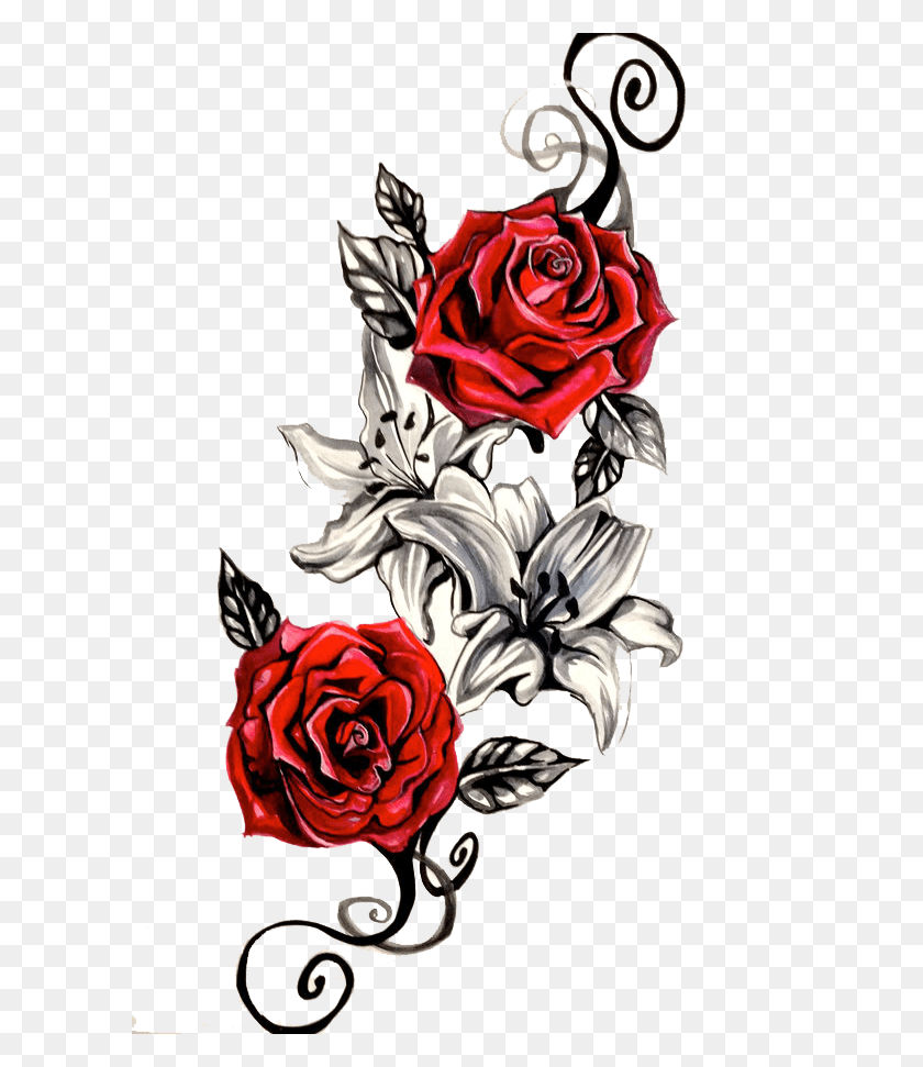 600x911 Beauty Beast Red Rose Clip Art - Beauty And The Beast Clipart Rose