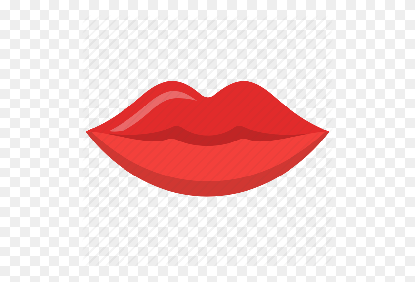 512x512 Belleza, Beso, Labios, Lápiz Labial, Boca, Mujer Icono - Labios Emoji Png