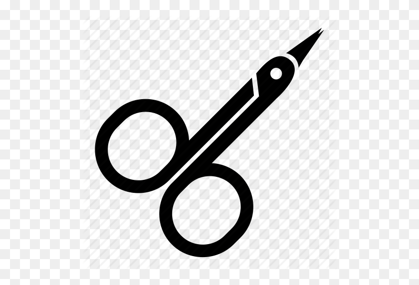 512x512 Beauty Products, Cosmetic, Cut, Eyebrow Scissors, Scissors, Shop Icon - Scissors Icon PNG