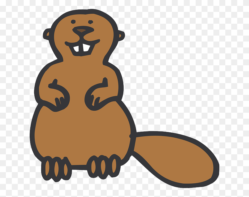 640x604 Beaver Clipart Outline - Free Groundhog Clipart
