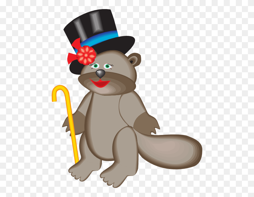 498x594 Beaver In Top Hat Png, Clip Art For Web - Top Hat Clipart