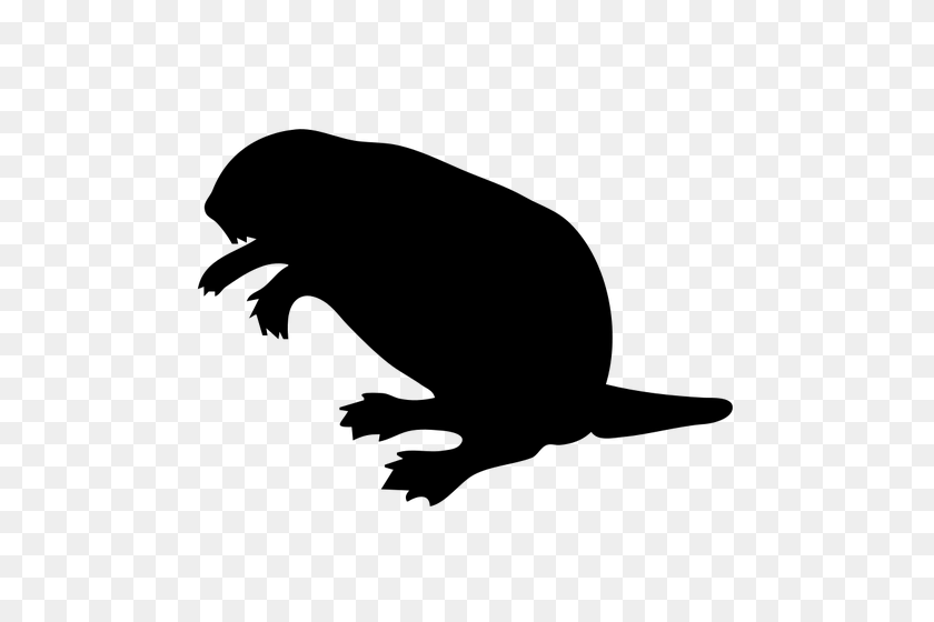 500x500 Beaver Vector Silhouette - Nocturnal Animals Clipart