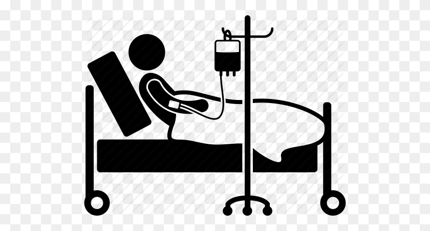 512x393 Bed, Blood, Hospital, Ill, Illness, Sick, Transfusion Icon - Sick PNG