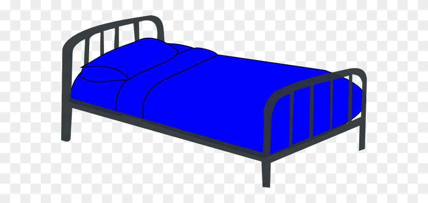 600x338 Bed Blue Clip Art - Bed Clipart PNG