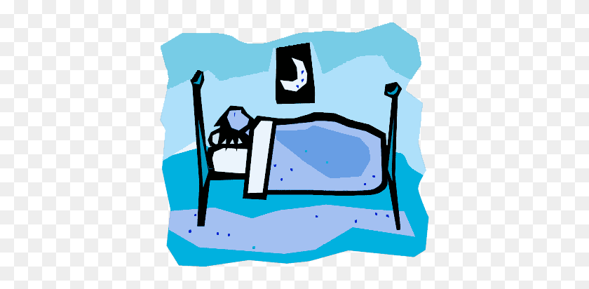388x352 Bed Clipart Sleepy Person - Bed Clipart Transparent