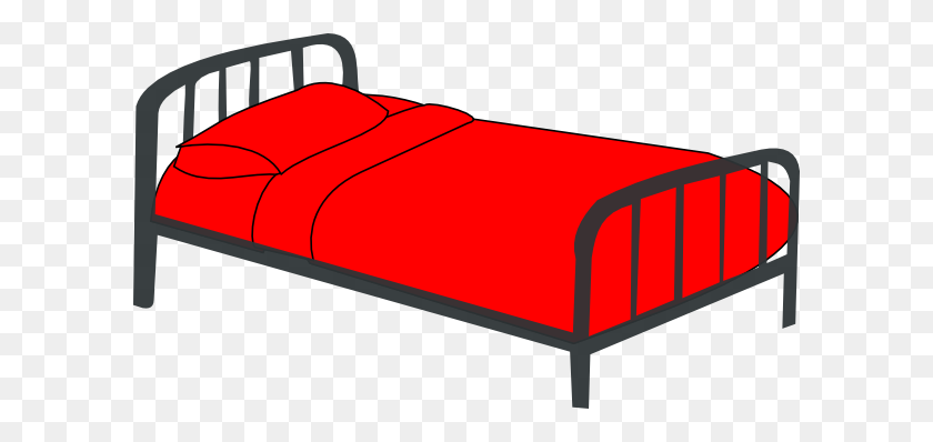 600x338 Кровать Красный Картинки - Кровать Клипарт Png