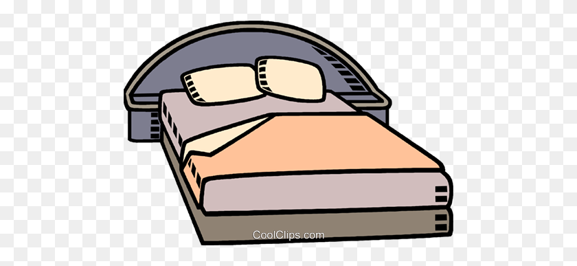 480x327 Bed Royalty Free Vector Clip Art Illustration - Free Clipart Bed