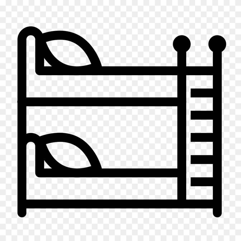 1600x1600 Bedroom Clipart Bunk Bed - Bed Clipart Black And White