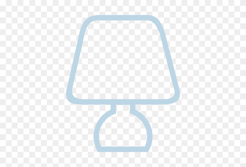 512x512 Bedroom Lamp Line Icon - Bedroom PNG