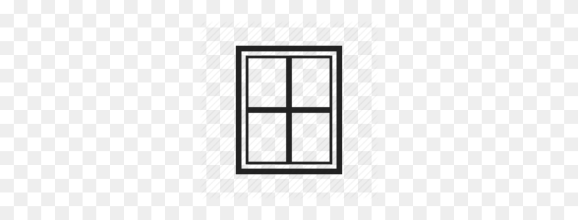 260x260 Bedroom Window Pane Clipart - Window Clipart Black And White