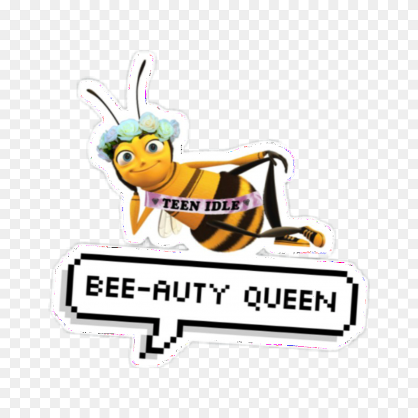2896x2896 Bee Beemovie Etiqueta Engomada De La Hermosa - Película De Abejas Png