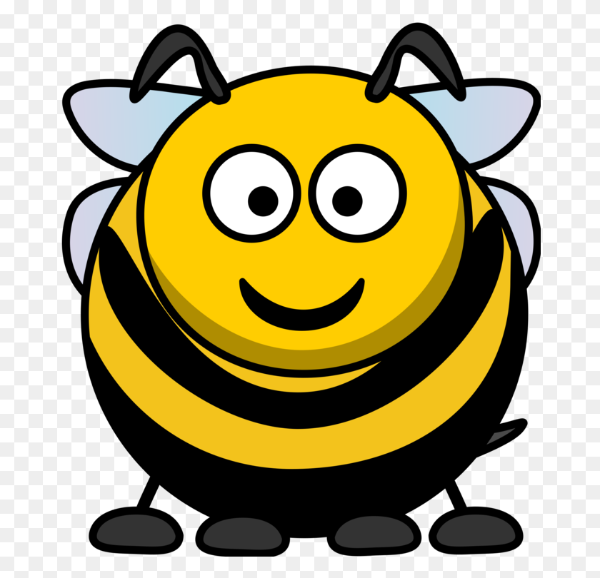 674x750 Пчела Мультфильм Рисования Линии Искусства Черно-Белое - Клипарт Пчела Черный И Белый