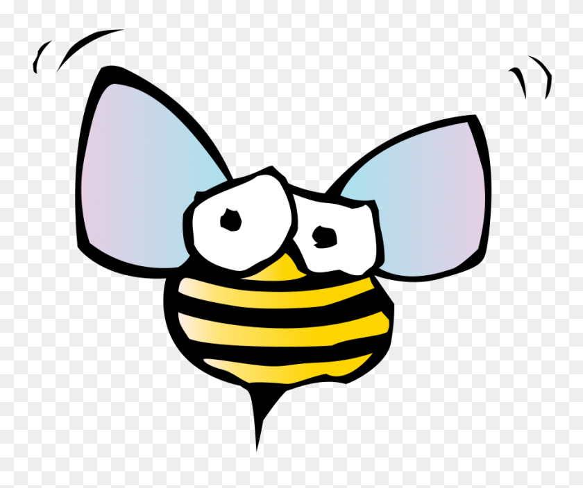 900x744 Bee Clip Art - Scared Clipart
