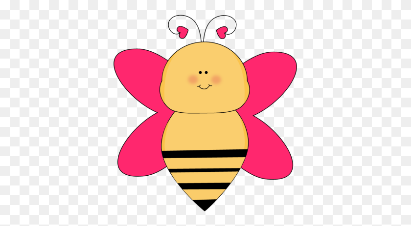375x403 Abeja Clipart - Cute Bee Clipart